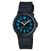 Casio MQ-71-2BDF blue dial resin strap unisex watch front view
