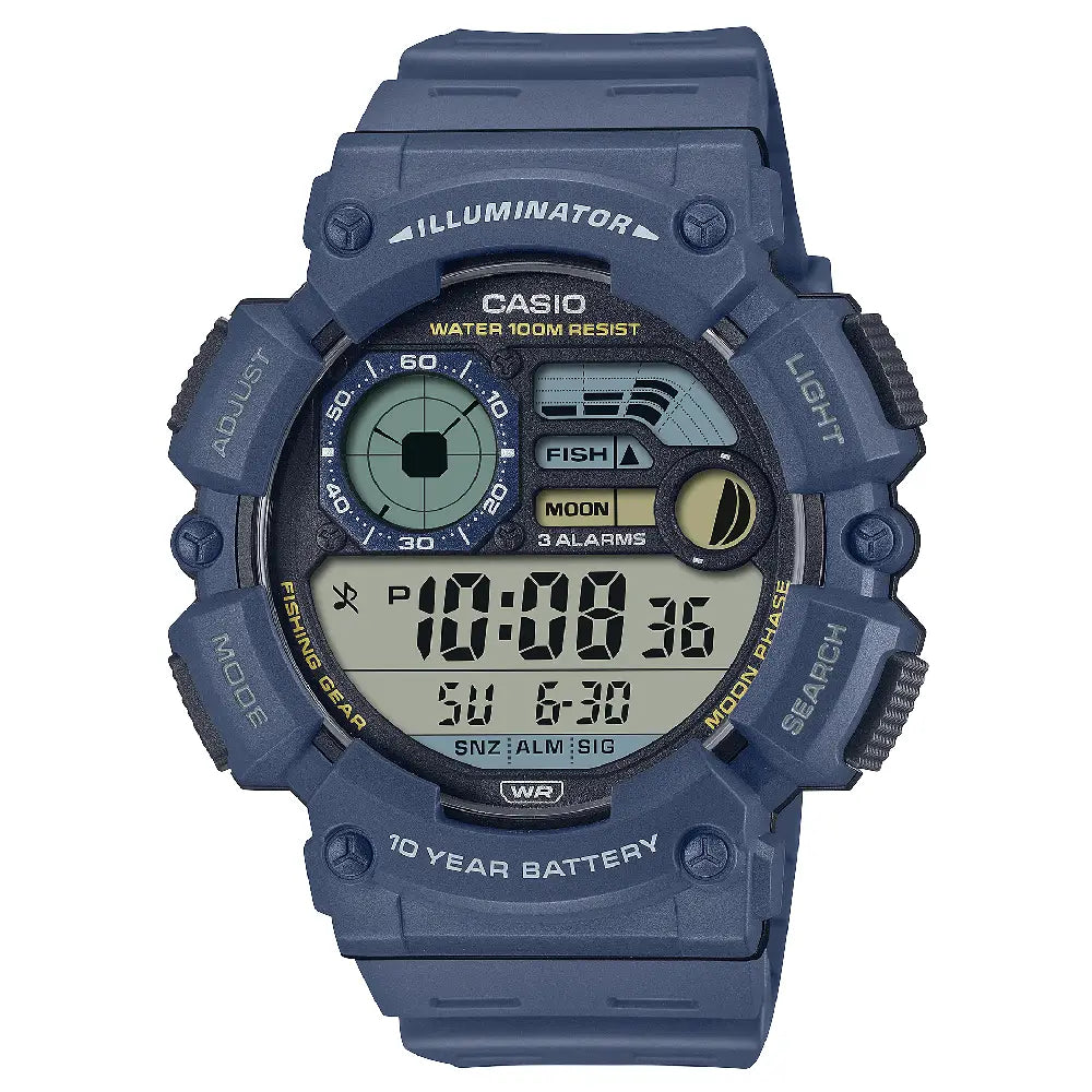 Casio Sports Digital WS-1500H-2AVDF Blue Display Dial Resin Strap Men's Watch