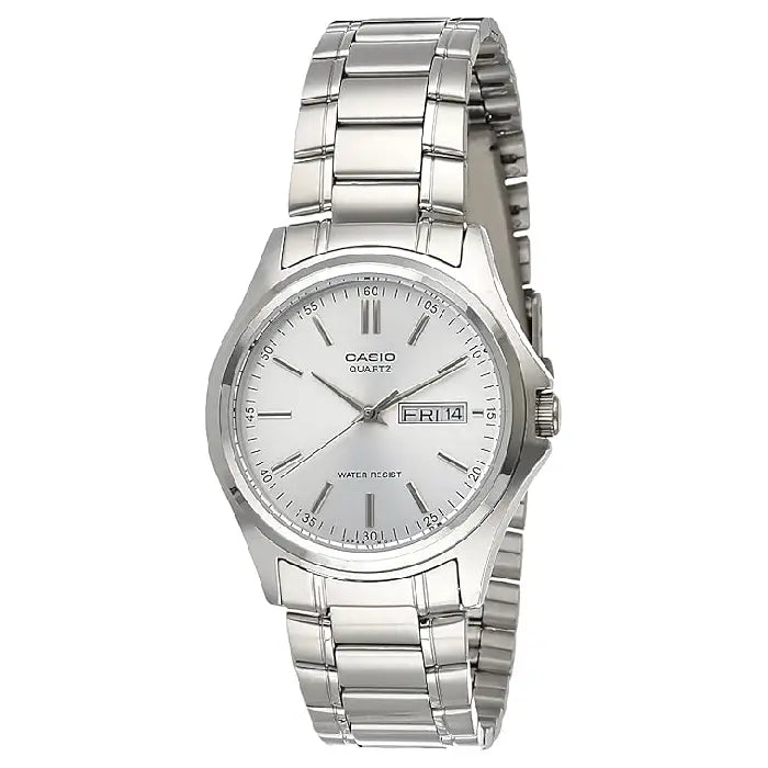 Casio Collection Analog MTP-1239D-7ADF Silver Dial Stainless Steel Men's Watch