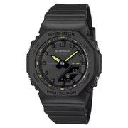 Casio G Shock GMA-P2100SA-1A2 Analog-Digital "Compact CasiOak" Black Dial Neon Yellow Accents Resin Strap Women's Watch
