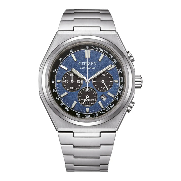Citizen Eco Drive Chronograph CA4610 85L Blue Dial Watch – MonaWatch