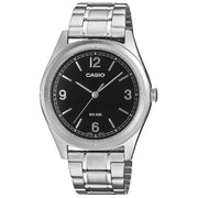 Casio Enticer Quartz Fluted "Classic Fluted" 39.5mm MTP-B210D-1AVDF Black Dial Stainless Steel Men's Watch
