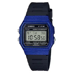 Casio Vintage Digital F-91WM-2ADF Digital Blue Dial Resin Strap Unisex Watch