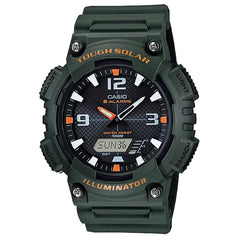 Casio Standard Analog-Digital Solar AQ-S810W-3AVDF Black Dial 46.6mm Resin Strap Men's Watch
