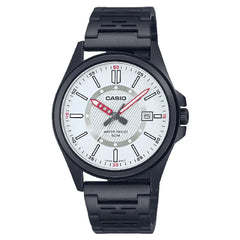 Casio Enticer MTP-E700B-7EVDF Date Analog White Dial Stainless Steel Men's Watch