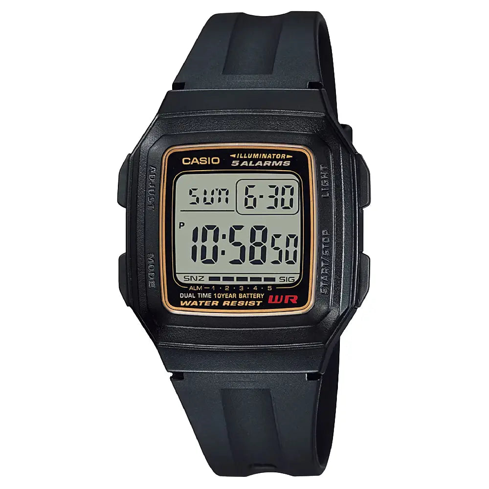 Casio Vintage Digital F-201WA-9A Grey Dial Resin Strap Unisex Watch