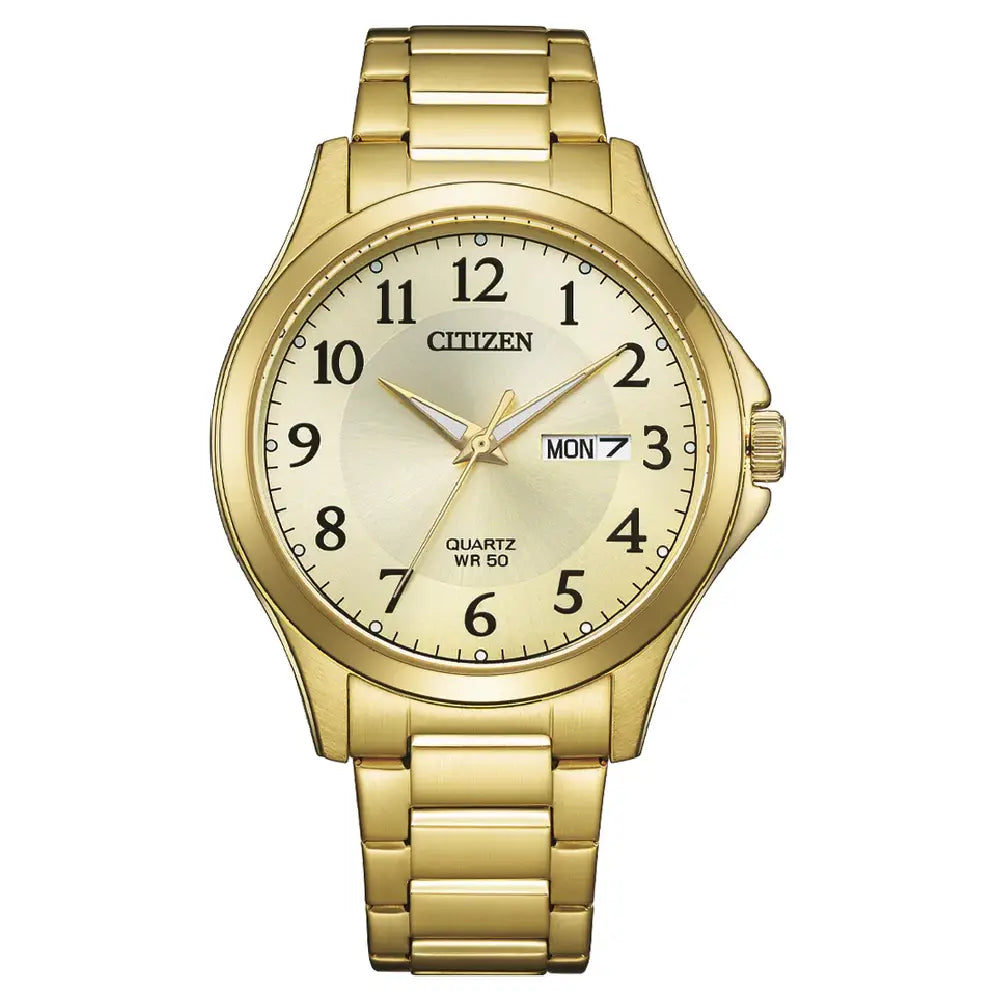 Citizen Quartz Standard BF2028-83P Gold Dial 41mm Stainless Steel Men's Watch