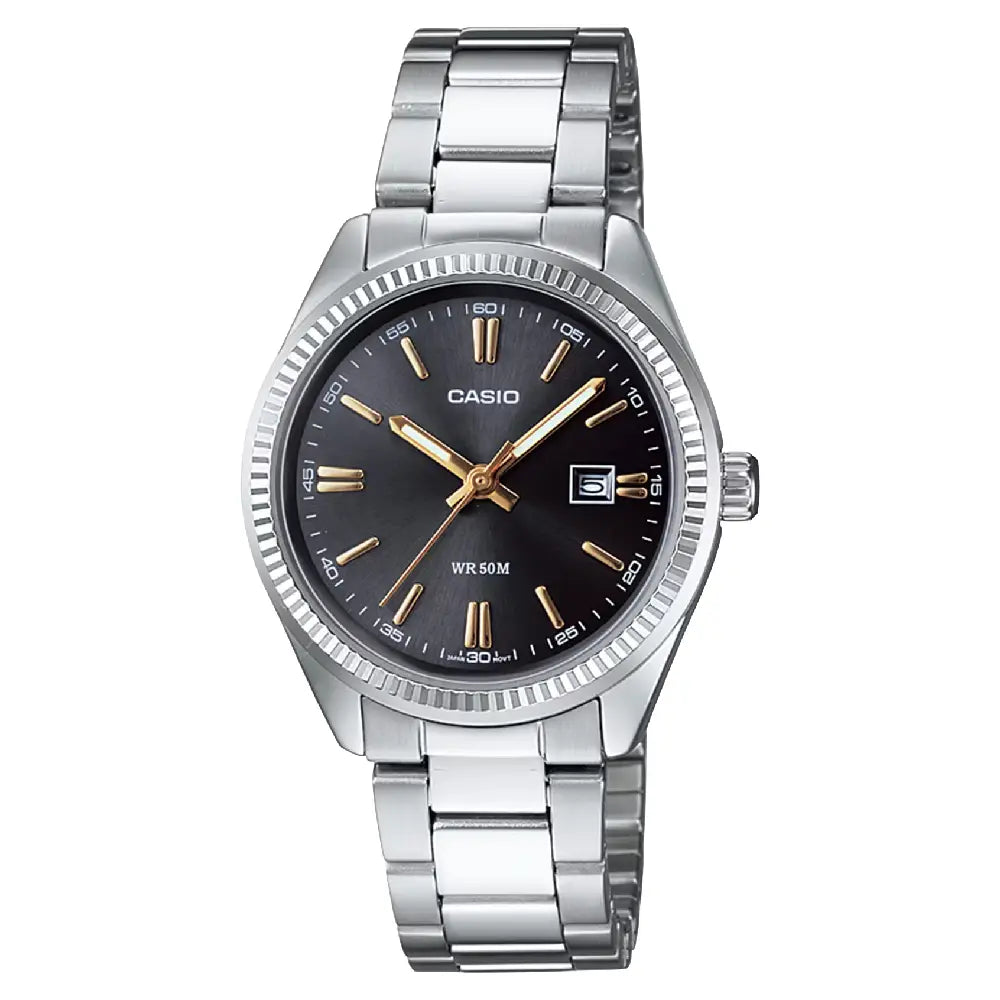 Casio Classic Analog LTP-1302D-1A2VDF Black Dial 30.5mm Stainless Steel Women's Watch
