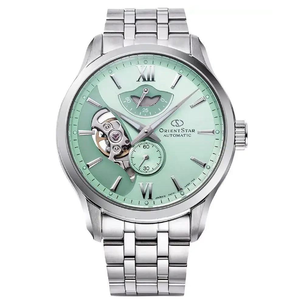 Orient Star RE-AV0B11E00B Automatic Open Heart Limited Edition Mint Green Dial 41mm Stainless Steel Men's Watch