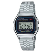 Casio Vintage Digital A159W-N1DF Black Dial Stainless Steel Unisex Watch