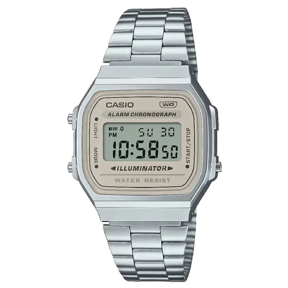 Casio Vintage Digital A168WA-8AYDF Grey Dial Stainless Steel Unisex Watch