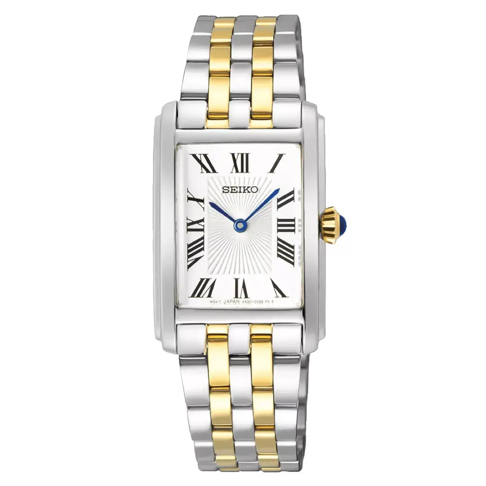 Seiko Essentials SWR087P1 (Seiko Tank) Two-Tone Women's Watch