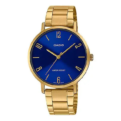 Casio Enticer Ladies Analog LTP-VT01G-2BUDF Blue Dial Stainless Steel Women's Watch