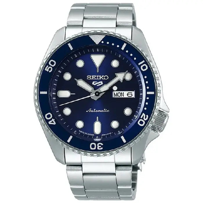 Seiko 5 Sports SBSA001 navy dial stainless steel men’s watch