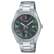 Casio Analog MTP-1302DS-1AVDF Mother of Pearl Black Dial Stainless Steel Men's Watch