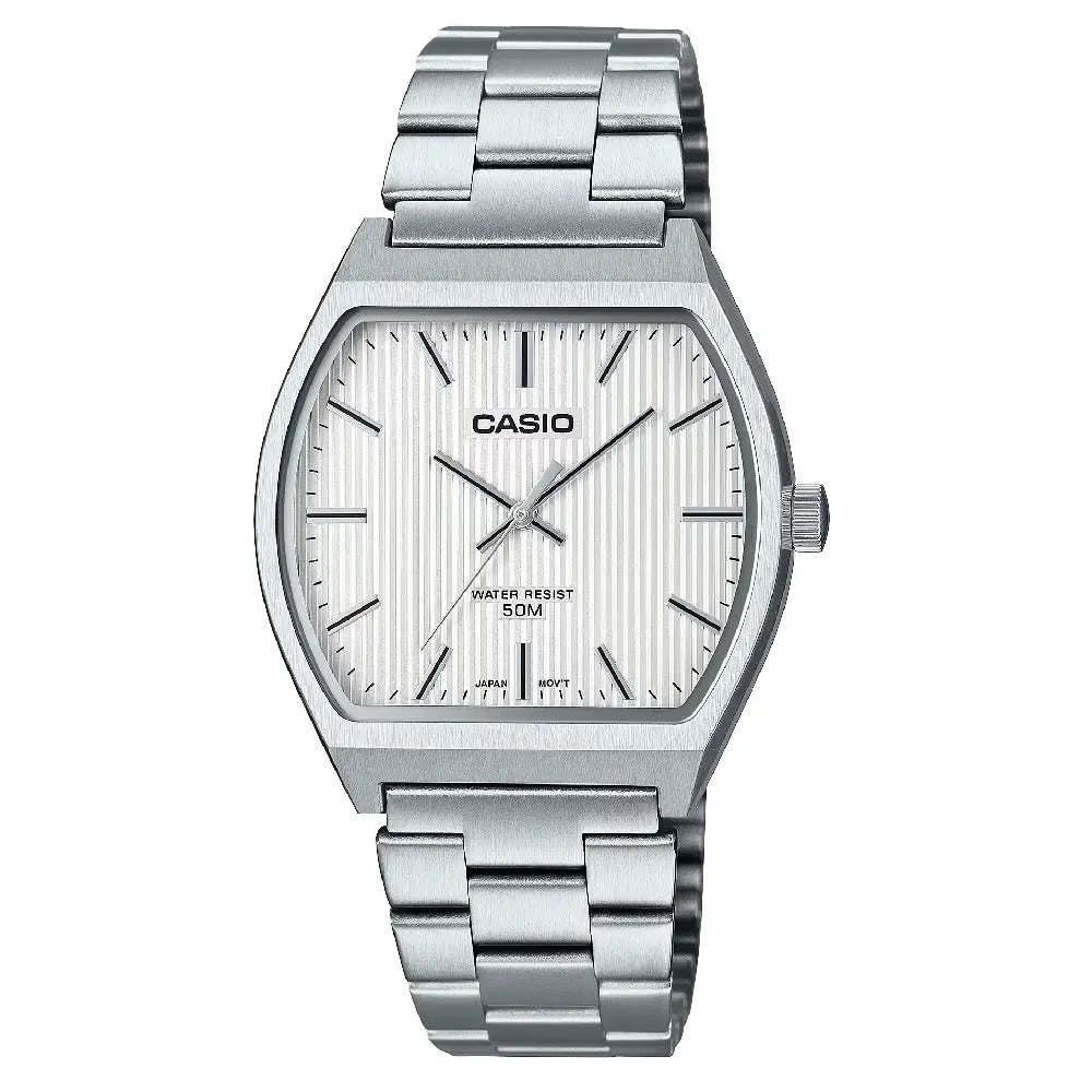 Casio Classic Analog MTP-B140D-7AVDF Silver Dial 39mm Stainless Steel Men's Watch