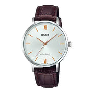 Casio Enticer Ladies Analog LTP-VT01L-7B2UDF Silver Dial Leather Strap Women's Watch