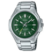 Casio Enticer MTP-RS100D-3AVDF Solar Powered Analog Green Dial Stainless Steel Men's Watch