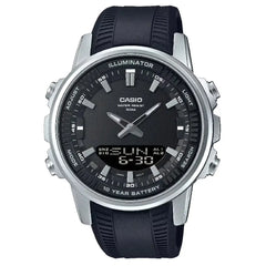 Casio Analog-Digital World Time AMW-880-1AVDF Black Dial Resin Strap Men's Watch