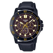 Casio Enticer MTP-VD300BL-5E Brown Dial 45mm Leather Strap Men's Watch