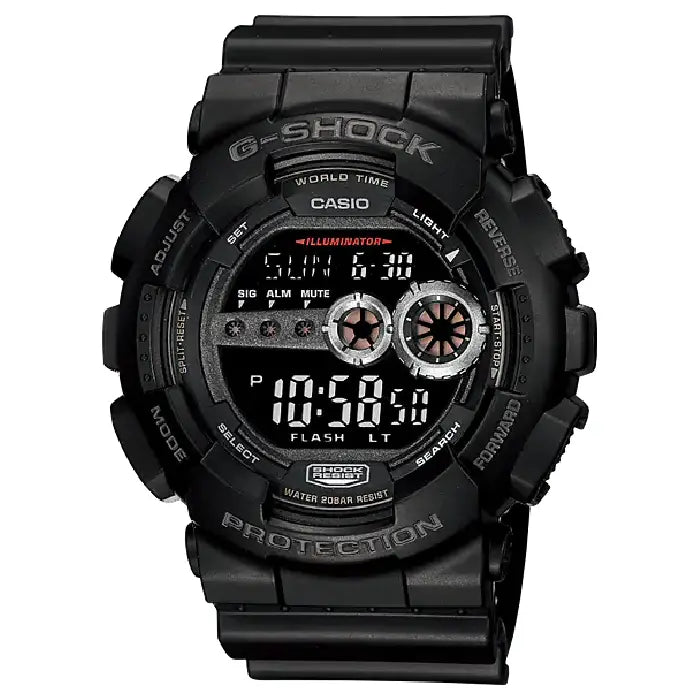 Casio G-Shock GD-100-1B "Blackout Stealth" Men's Watch