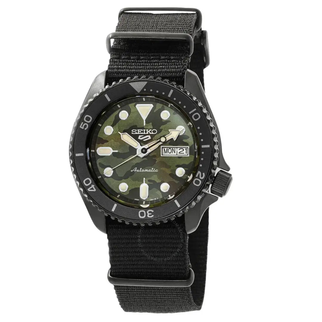 Seiko 5 Sports Series SRPJ37K1 Automatic Green Dial Nylon Strap Men's Watch