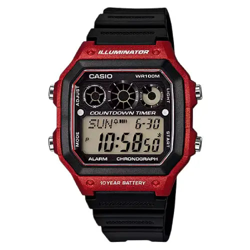 Casio Sports Timer Digital AE-1300WH-4AVDF Black Dial Resin Strap Men's Watch