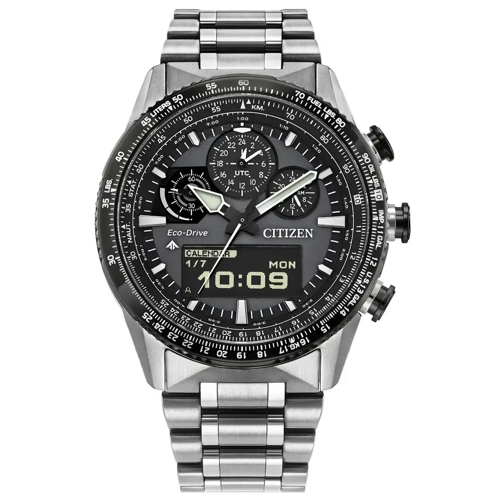 Citizen Promaster JV2006-55H "Skyhawk" Analog-Digital Chronograph Grey Dial 43mm Stainless Steel Men's Watch