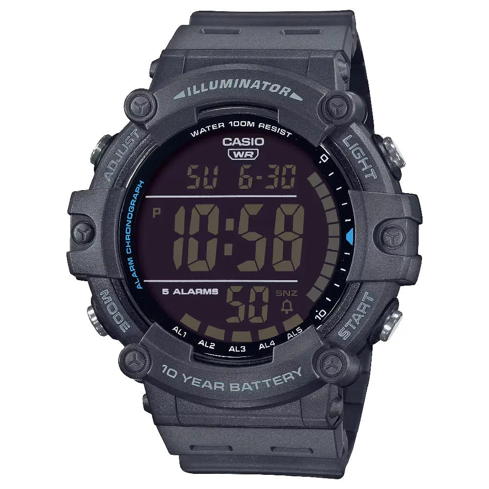 Casio Digital Wide Face AE-1500WH-8BVDF Grey Dial Resin Strap Men's Watch