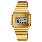 Casio Vintage Digital A700WEVG-9ADF Gold Dial Stainless Steel Unisex Watch