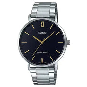 Casio Enticer MTP-VT01D-1BUDF Classic Analog Black Dial Stainless Steel Men's Watch