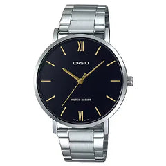 Casio Enticer MTP-VT01D-1BUDF Classic Analog Black Dial Stainless Steel Men's Watch