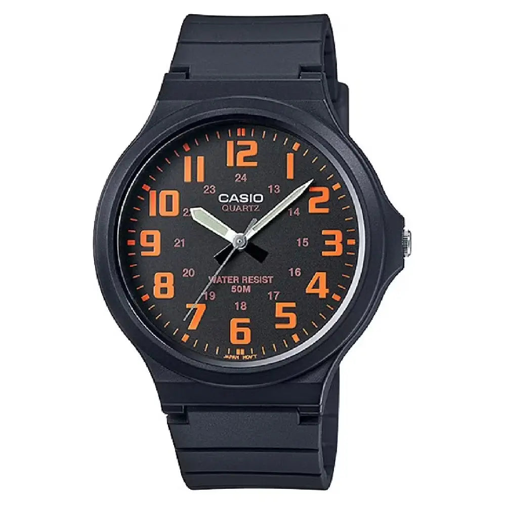 Casio Standard Analog MW-240-4BVDF Black Dial Resin Strap Men's Watch