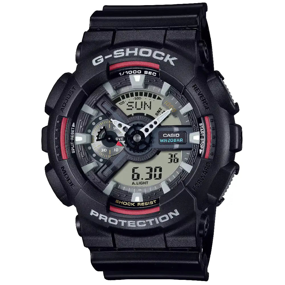 Casio G-Shock X-Large Combi Analog Digital GA-110RL-1A Black Dial 51.2mm Resin Strap Men's Watch