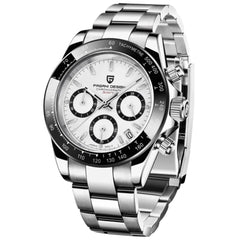 Pagani Design PD1644 - White Dial Chronograph Quartz Stainless Steel Men's Watch