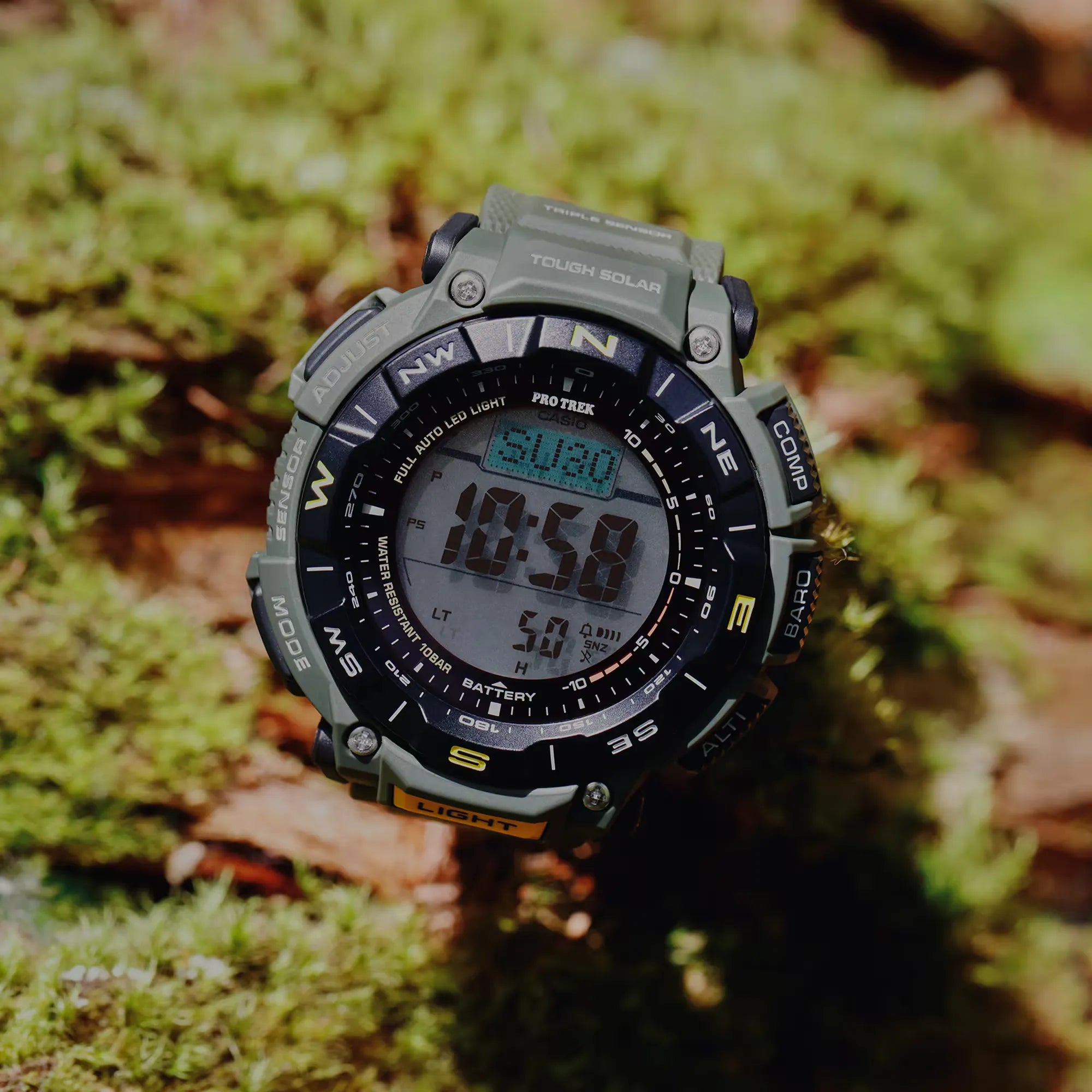 Casio Pro Trek Climber Line PRG-340-3DR Grey Dial Biomass Plastic Strap Men's Watch