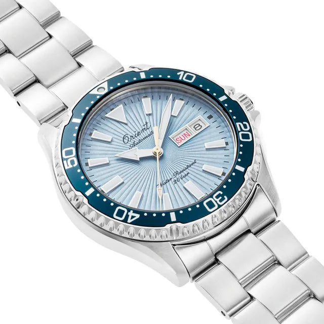 Orient -Sports Automatic RA-AA0823L39B 75th Anniversary Kamasu with Blue Dial -Stainless Steel - Men's Watch