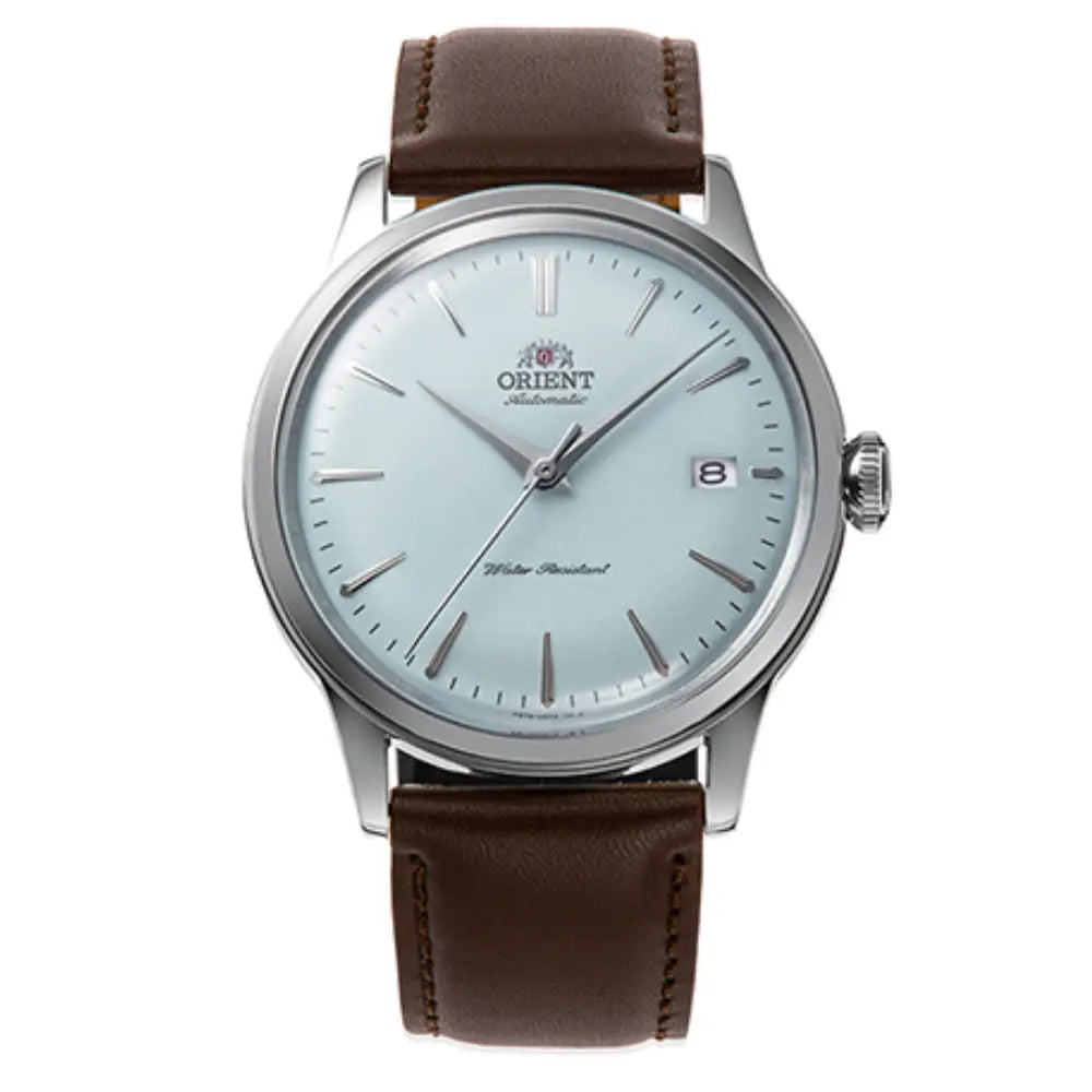 Orient Bambino Version 7 Automatic RA-AC0M14L30B Light Blue Dial Leather Strap Men's Watch