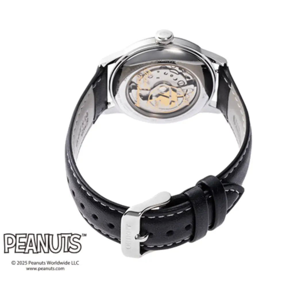 Orient x Peanuts Bambino Automatic RA-AC0M16S30B White Dial Leather Strap Men's Watch