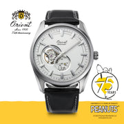 Orient x Peanuts RA-AR0011S30B Contemporary Limited edition Automatic White Dial 40.8mm Leather Strap Men's Watch