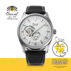 Orient x Peanuts RA-AR0011S30B Contemporary Limited edition Automatic White Dial 40.8mm Leather Strap Men's Watch
