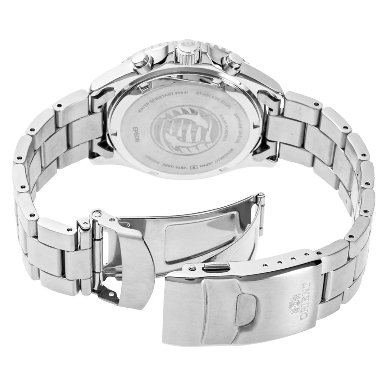 Orient Mako Solar Chronograph RA-TX0201L10B Blue Dial Stainless Steel Men's Watch