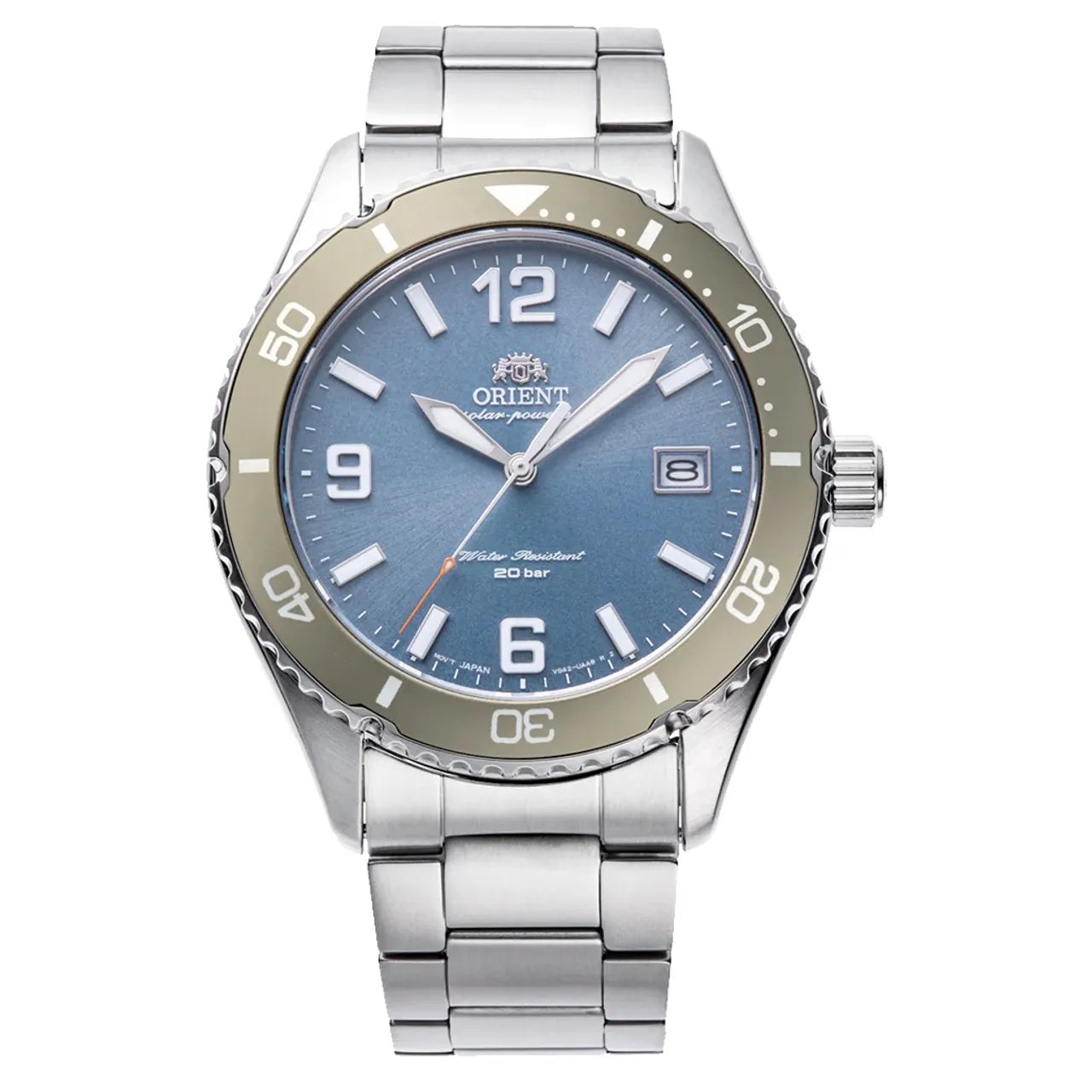 Orient Mako Solar Diver RA-WJ0002L Blue Dial Stainless Steel Men's Watch