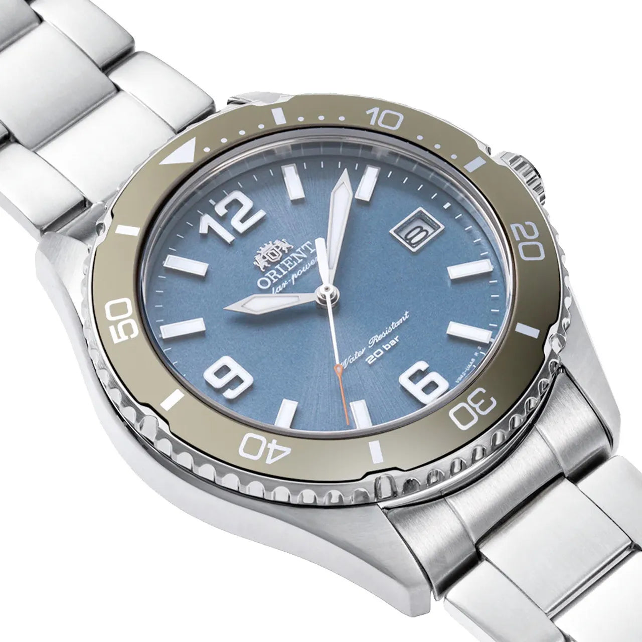 Orient Mako Solar Diver RA-WJ0002L Blue Dial Stainless Steel Men's Watch