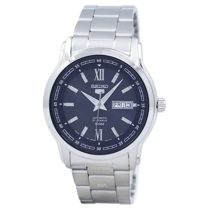 Seiko 5 SNKP17J1 21 Jewels Automatic Navy Blue Dial Stainless Steel Men's Watch