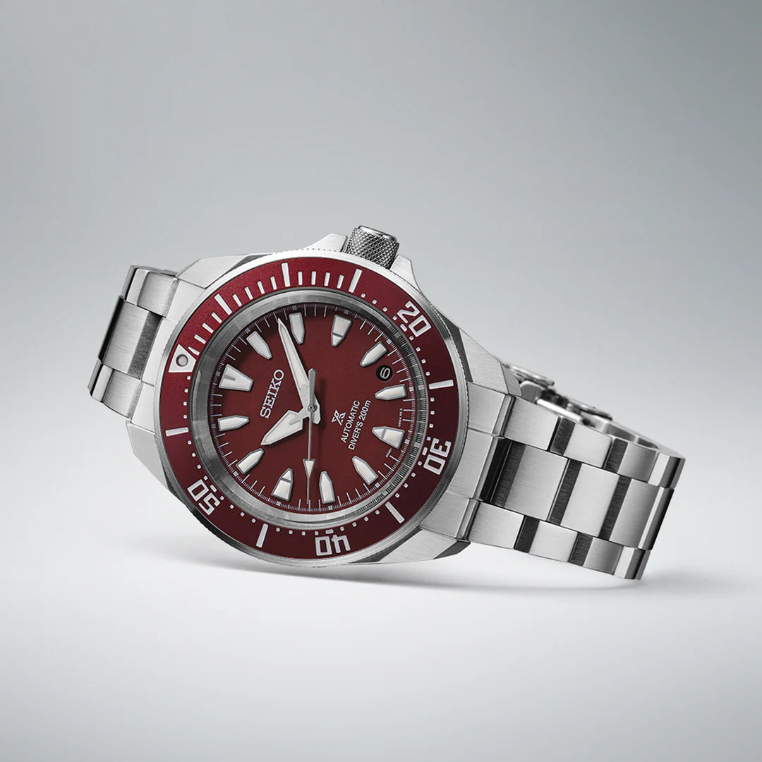 Seiko Prospex Samurai 'Shog-urai' SRPL11K1 Automatic Red Dial 41.7mm Stainless Steel Men's Watch