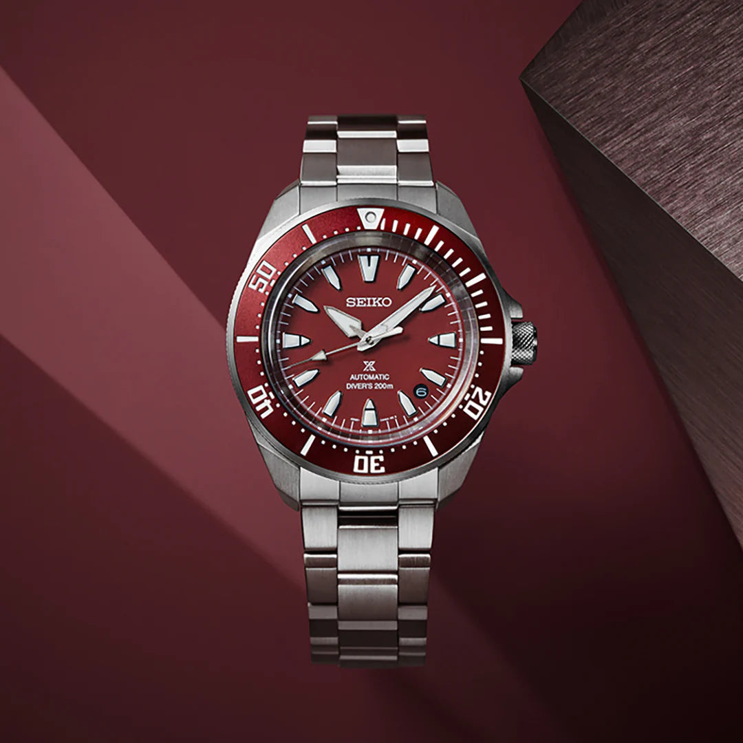Seiko Prospex Samurai 'Shog-urai' SRPL11K1 Automatic Red Dial 41.7mm Stainless Steel Men's Watch