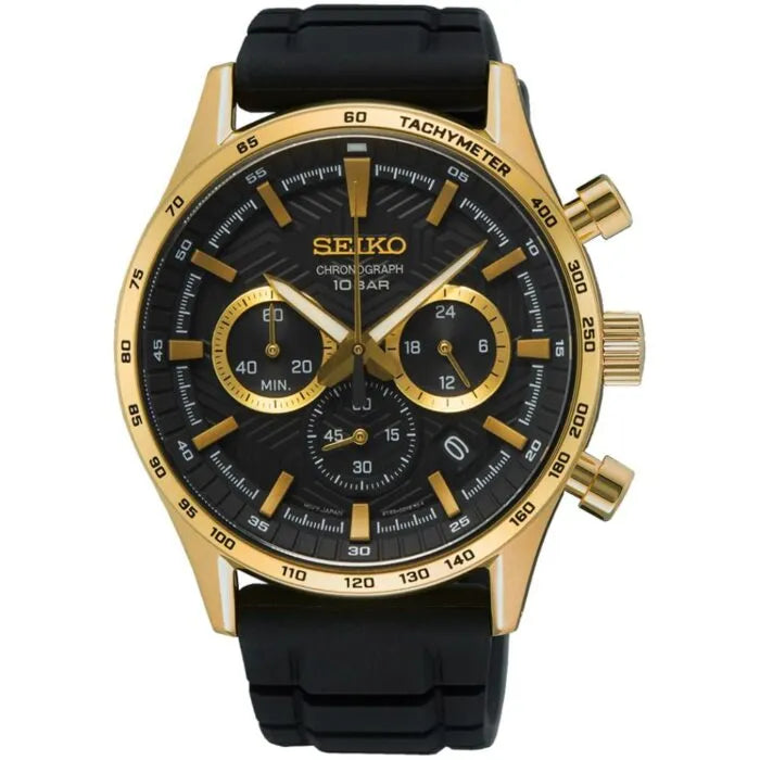 Seiko SSB446P1 Chronograph Quartz Rubber Strap Men's Watch