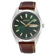 Seiko SUR449P1 Quartz Green Dial Leather Strap Men's Watch