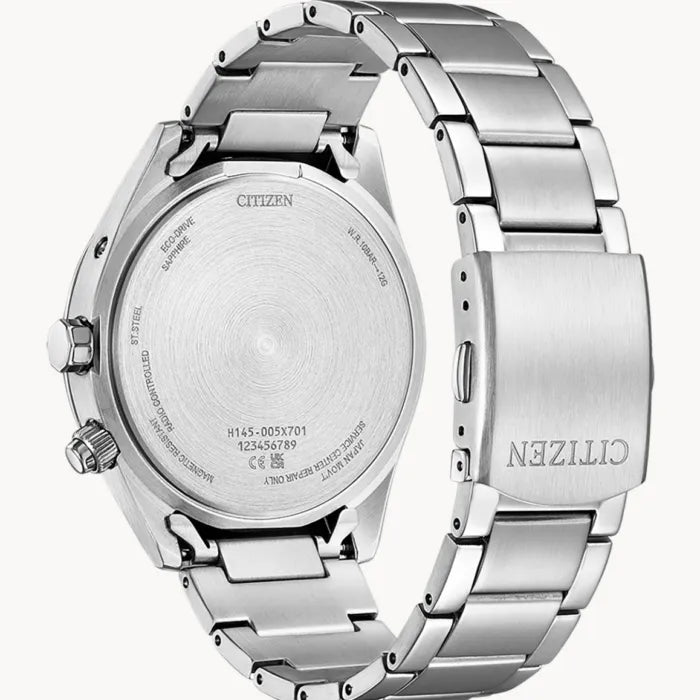 Citizen Radio-Controlled Eco-Drive CB0270-87L Blue Green Dial Stainless Steel Men's Watch